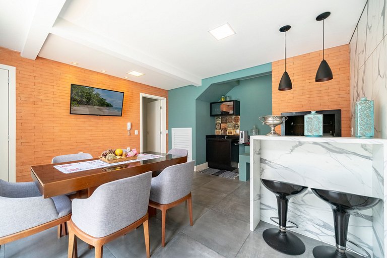 Apto Wave 3Q 800m da praia by Achei Floripa