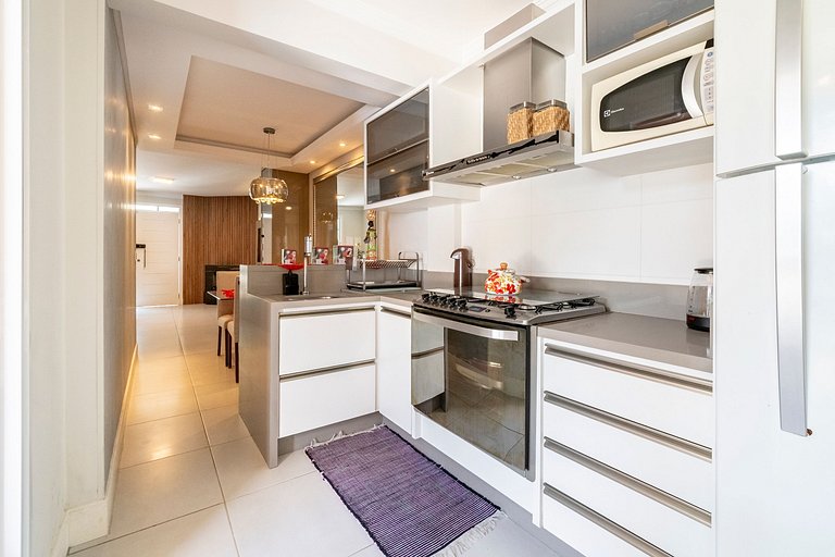 Apto Wave 3Q 800m da praia by Achei Floripa