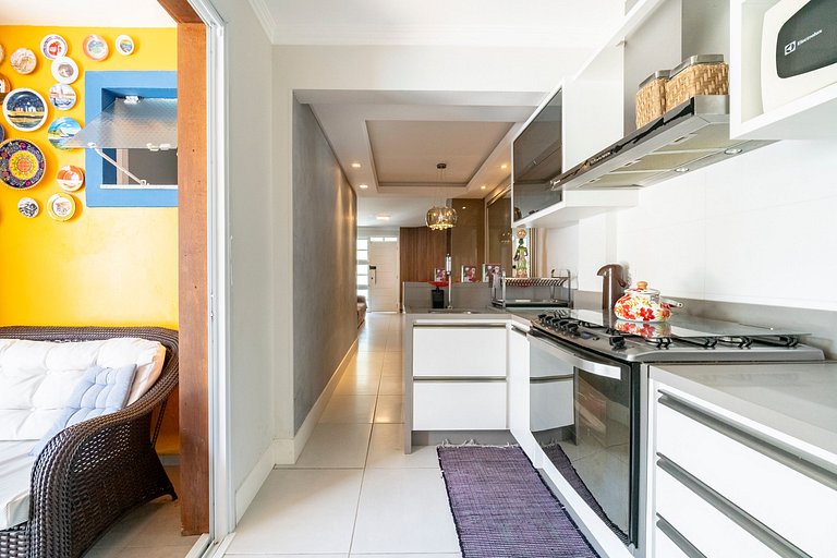 Apto Wave 3Q 800m da praia by Achei Floripa