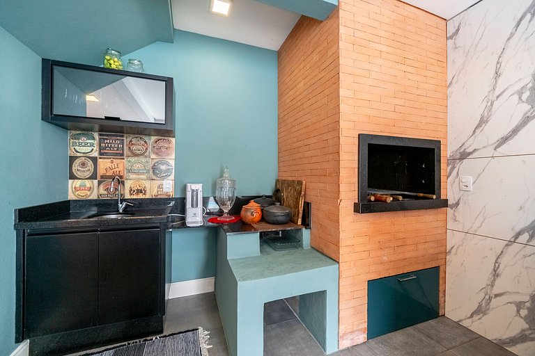 Apto Wave 3Q 800m da praia by Achei Floripa