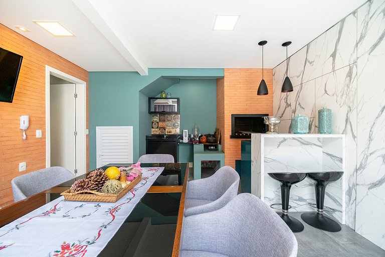 Apto Wave 3Q 800m da praia by Achei Floripa