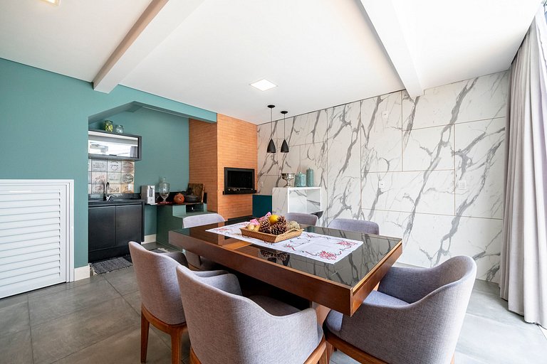 Apto Wave 3Q 800m da praia by Achei Floripa