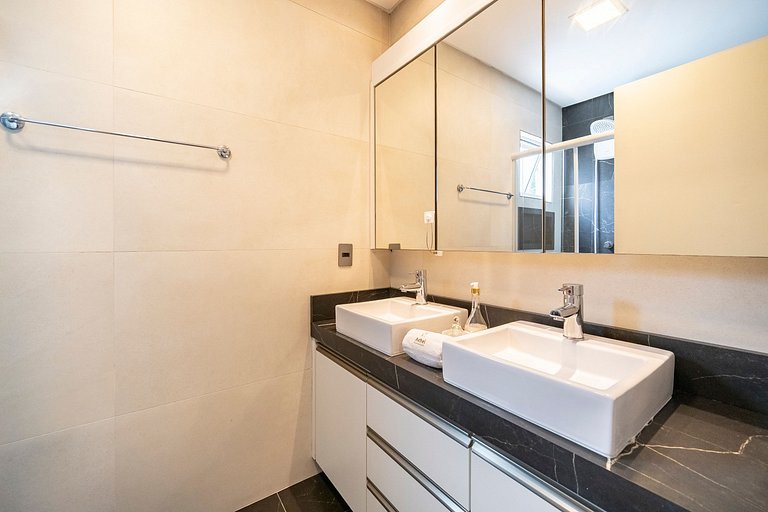 Apto Wave 3Q 800m da praia by Achei Floripa